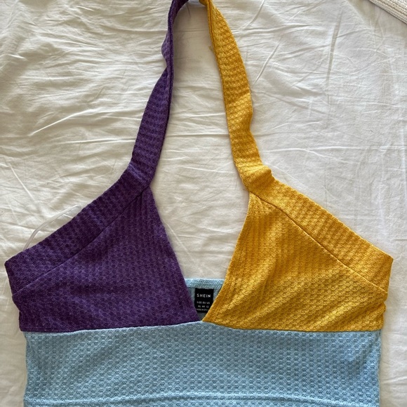 Colorblock Halter Top - Picture 1 of 3